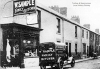 Samples Butchers in Duncombe Street 1925.