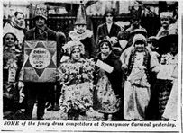 Some of the fancy dress competitors at Spennymoor Carnival yesterday.