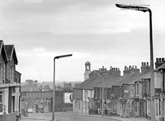 Looking down Clyde Terrace at the Railway Bridge.