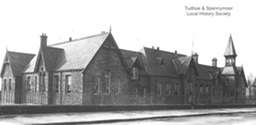 North Road School with bell tower in the 1920's.